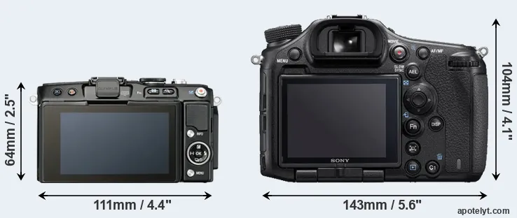 Comparison E-PL5 or A99 II rear