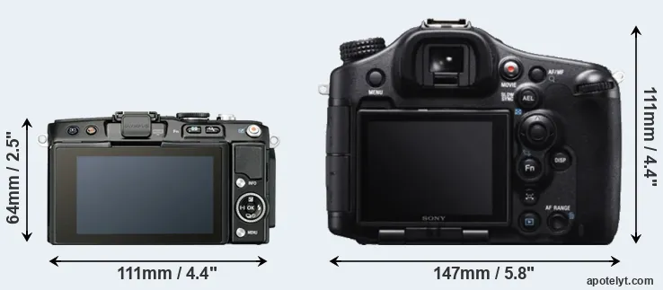 Comparison E-PL5 or A99 rear