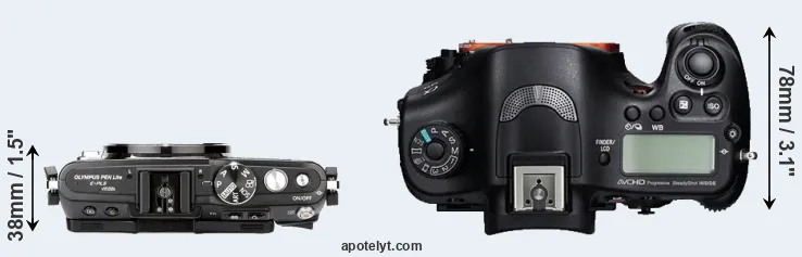 Compare E-PL5 versus A99 top