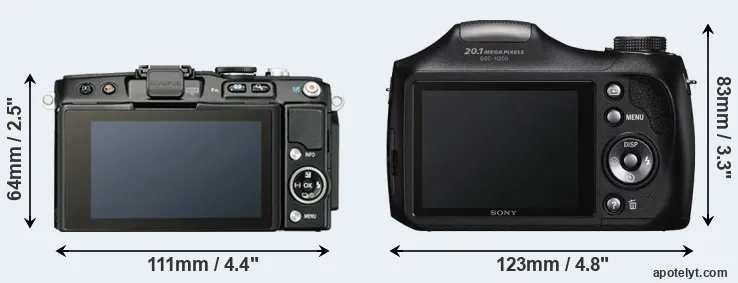 Comparison E-PL5 or H200 rear