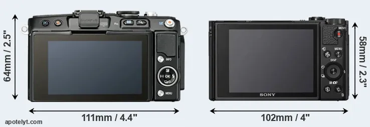 Comparison E-PL5 or HX95 rear