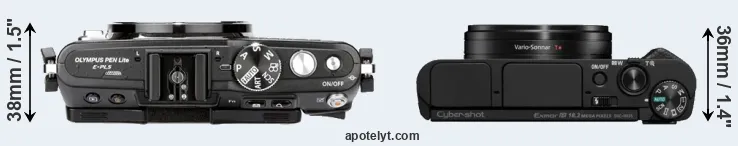 Compare E-PL5 versus HX95 top