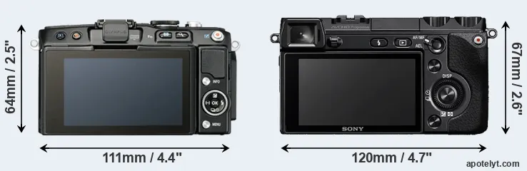 Comparison E-PL5 or NEX-7 rear
