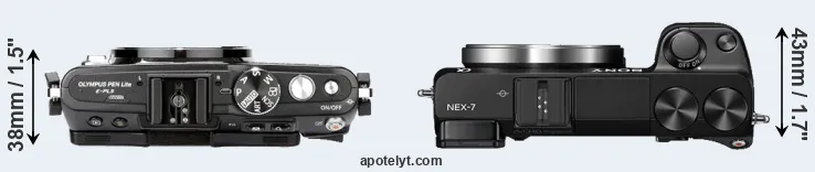 Compare E-PL5 versus NEX-7 top
