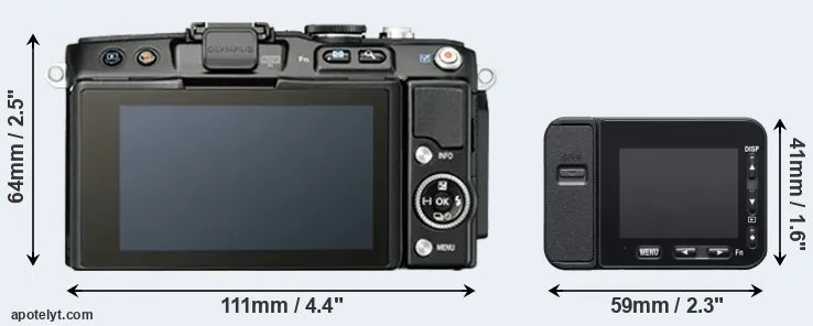 Comparison E-PL5 or RX0 II rear
