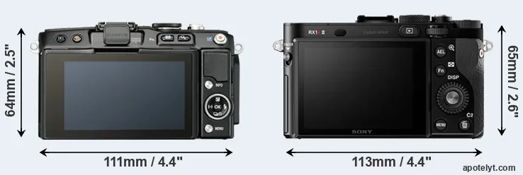 Comparison E-PL5 or RX1R II rear