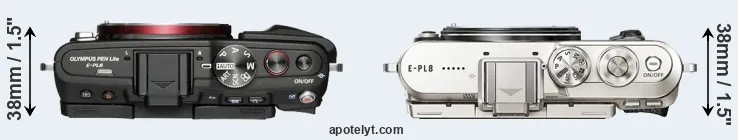 Compare E-PL6 versus E-PL8 top