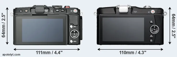 Comparison E-PL6 or E-PM1 rear