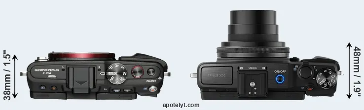 Compare E-PL6 versus XZ-2 top