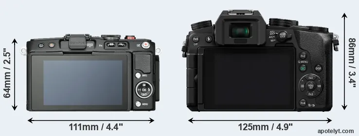 Comparison E-PL6 or G7 rear
