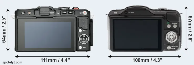 Comparison E-PL6 or GF5 rear