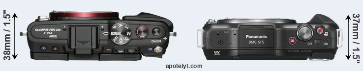 Compare E-PL6 versus GF5 top