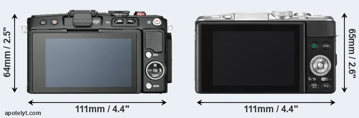 Comparison E-PL6 or GF6 rear