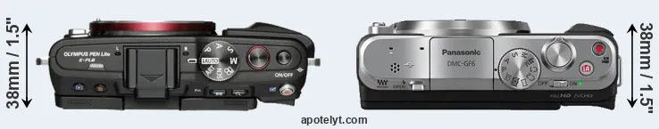 Compare E-PL6 versus GF6 top