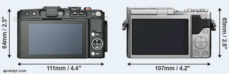 Comparison E-PL6 or GX850 rear