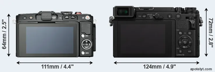 Comparison E-PL6 or GX9 rear