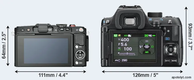 Comparison E-PL6 or K-70 rear