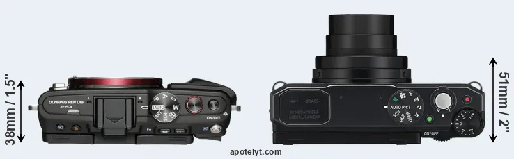 Compare E-PL6 versus MX-1 top