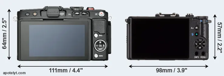 Comparison E-PL6 or Pentax Q rear