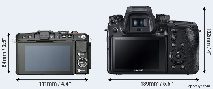 Comparison E-PL6 or NX1 rear