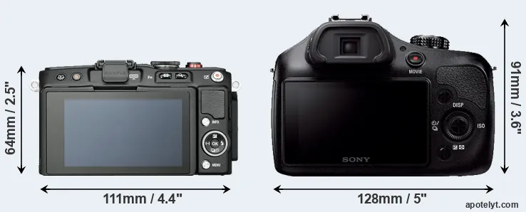 Comparison E-PL6 or A3000 rear