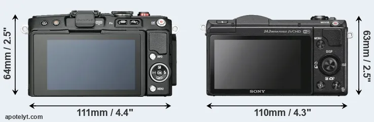 Comparison E-PL6 or A5100 rear