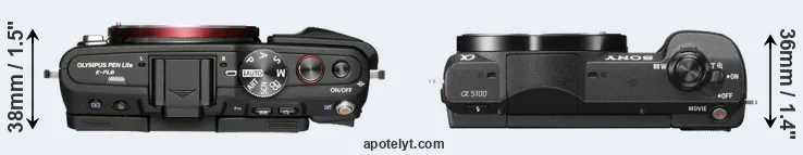 Compare E-PL6 versus A5100 top