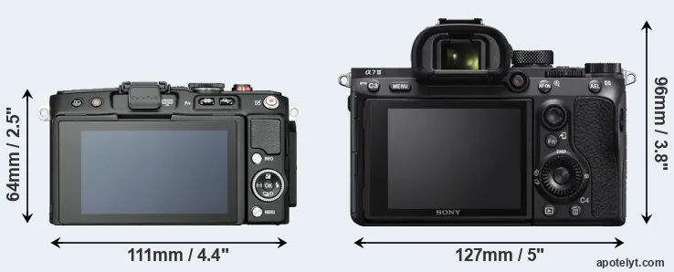 Comparison E-PL6 or A7 III rear