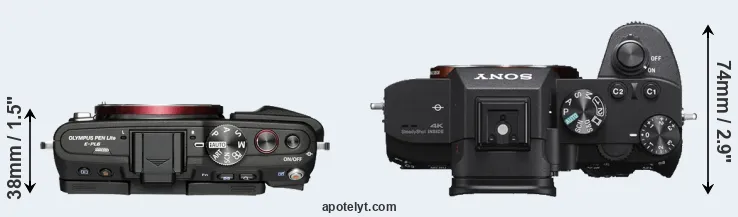 Compare E-PL6 versus A7 III top