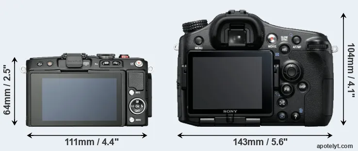 Comparison E-PL6 or A77 rear