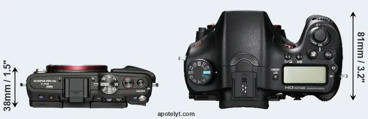 Compare E-PL6 versus A77 top