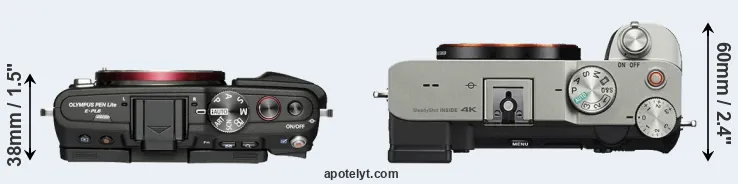Compare E-PL6 versus A7C top