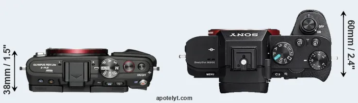 Compare E-PL6 versus A7R II top