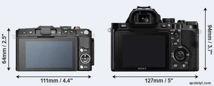 Comparison E-PL6 or A7R rear