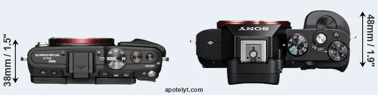 Compare E-PL6 versus A7R top