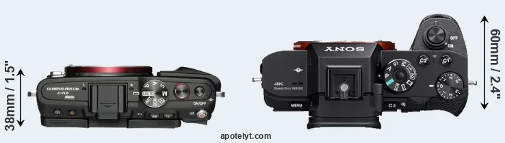 Compare E-PL6 versus A7S II top