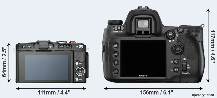 Comparison E-PL6 or A850 rear