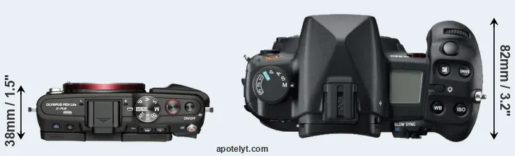 Compare E-PL6 versus A850 top