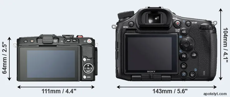 Comparison E-PL6 or A99 II rear