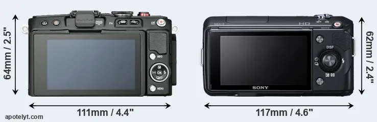 Comparison E-PL6 or NEX-3 rear