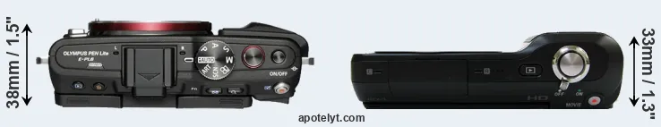 Compare E-PL6 versus NEX-3 top