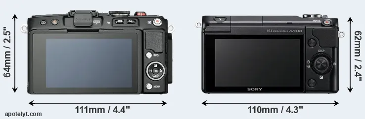 Comparison E-PL6 or NEX-3N rear