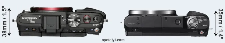 Compare E-PL6 versus NEX-3N top