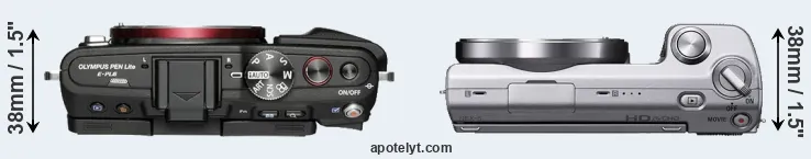 Compare E-PL6 versus NEX-5 top