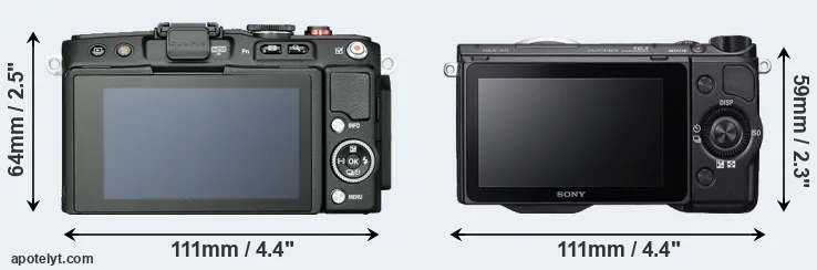Comparison E-PL6 or NEX-5R rear