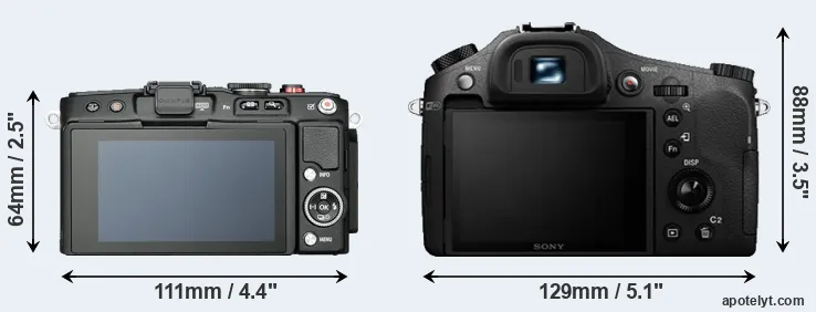 Comparison E-PL6 or RX10 II rear