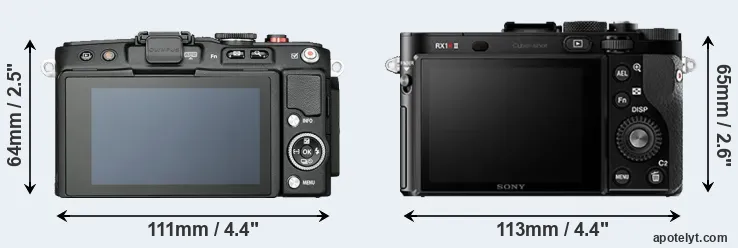 Comparison E-PL6 or RX1R II rear