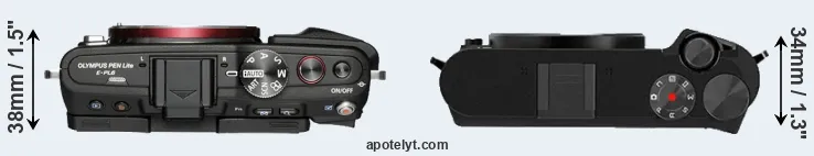 Compare E-PL6 versus M1 top