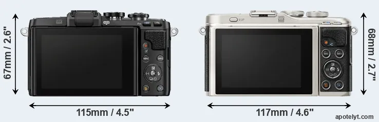 Comparison E-PL7 or E-PL9 rear