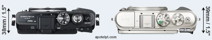 Compare E-PL7 versus E-PL9 top